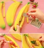 Novelty Silicone Portable Banana Coin Pencil Case Purse Bag Wallet Pouch Keyring Fruit zero wallet ego zipper case gift Free Shipping