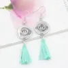 Free Shipping Wholesale DIY Snap Jewelry Earrings 18mm Snap Tassel Earrings Trend DIY Jewelry Interchangeable Earrings