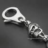 Einzigartige 316L Edelstahlschädel Herren Biker Rocker Punk Keychain 5L018KC7481188