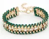 Mulheres Estilo Estilo Cor Braceletes Pulseiras de Liga de Ouro para Mulheres Braceletes Cadeia Chunky