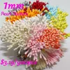 여러 가지 빛깔의 DIY 진주 꽃 Stamen Pistil 1mm Stamen Mix $ 3.99 / 900pcs 플로랄 스탬펜 (선택을위한 22 색)