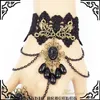 Beautiful Women's Vintage Wedding Dresses Accessories Black White Rose Lace Bracelets Flower Butterfly Bracelet Ring 2015 Jewelry For Girl