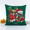 Linnen kussensloop vintage chirstmas stijl patroon kussenhoes Home decoratieve goedkope kussensloop 45x45cm Q179