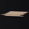 Groothandel-hot koop 100x oranje hout cuticle sticks hoef pusher nagel tool manicure pedicure nail art