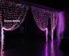 Luci per tende luci natalizie 10 * 8m 10 * 5m 10 * 3m 8 * 4m 6 * 3m 3 * 3m luci a led Stringa di ornamento natalizio Flash colorato Fata Decorazioni di nozze