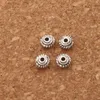 Yuvarlak Dişli Disk Boncuk Spacers 1000 adet / grup Mic 4.8x4.8mm Tibet Gümüş Spacer Takı Bulguları Bileşenleri