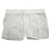 Vente en gros - Shorts à cordon pour femmes Sexy Lace Sheer Floral Hollow Out Elastic Party Travel Shorts Panty Summer