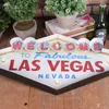 Las Vegas Decoration Metal Painting Welcome Signs Led Bar Wall Decor292T