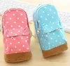 Fashion Hot Stationery Multifunctional big capacity pencil case Dot school bag pattern Cute storage box