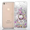 Bling Liquid Holder Case For iPhone X XR XS Max 8 7 6 6S Plus Quicksand Dynamic Ring Holder Cases TPU Frame Cover