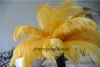 Wholesale 100pcs/lot 12-14inch(30-35cm) Gold ostrich feathers for Wedding centerpiece Table centerpieces Party Decoraction supply