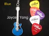 LP Style Electric Guitar Keychain6 Colors30pcs يختار الغيتار الكهربائي الصوتي plectrums wholes3024982