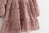 Girls Lace Dresses 2022 Spring Autumn Baby Girls Floral Embroidery Dress Kids Full Sleeve Tutu Dress Children Wholesale CLothing