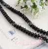 Mic Hot Venda Lote 288pcs Preto Facetado Cristal Rondelle Bead 8mm Fit Braceletes Colar Jóias DIY