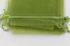 ¡Venta caliente! Bolsas de la bolsa de regalo de la joyería del Organza del verde del ejército para los favores de la boda, granos, joyería 7x9cm 9x11cm 13 x 18 cm Etc. (365)