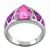 Fire Opal Rings Pink Color Fashion Mexico Jewelry012342508867