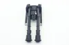 6-9 Inch Harris Style Tactical Bipod 5 Levels Adjustable Spring Extending Legs Picatinny Rail Adapter