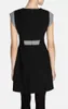 Moda 60's Inspired Dress Nowość Kolor Block Przyciski Zdobienie Mini Casual Dresses DT241