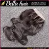 Bella Hair Brasiliano 3 Bundle Con Chiusura 8-34 pollici Doppia Trama Estensioni Dei Capelli Umani Vergini Offerte Tessute Di Capelli Umani Remy Onda Del Corpo Ondulato Julienchina VENDITA Testa Completa