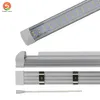 8ft LED Tüp Işık Armatürleri Çift Çizgi LED 4ft 8ft entegre tüp ışık T8 LED mağaza ışıkları 28W 72W Stok ABD 25 Pack