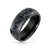 Оптово-2015 Новый Fshion Черное кольцо из вольфрама Синий Carbon Inlay обручальное кольцо anel anillos bague кольца для мужчин bague anillo oso aneis