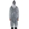 Long Raincoat Eva Tjock Rainwear Universal Poncho Vattentät Viking Tour Hooded Rain Coat inkluderar skolväska position