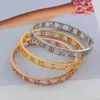 Roman numerals 18 k rose gold plated Couple bracelet Titanium steel bracelets for men and women Christmas gift