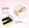 Технологии из Японии 24K Beauty Bar Golden Derma Roller Energy Массажер для лица Уход за красотой Вибрационный массаж лица Электрический6916491
