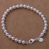 Livraison gratuite avec numéro de suivi Top vente 925 Bracelet en argent 4 MM perles Bracelet bijoux en argent 20 Pcs/lot pas cher 1795