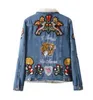 Wholesale- The new women's winter 2016 steller embroidery lambs wool cowboy coat jacket