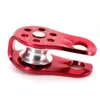 Wholesale-Outdoor Sports 20KN/2000kg Red Equipment Mountain Climbing Rope Pulley Arborist Tree Rappelling Sheaves Rock Climb Pulley