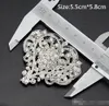 Vintage Fashion Rhodium Plated Stunning Clear Crystals Big Heart Flower Brooch Women Wedding Bridal Bouquet Pins Hot Selling Top Quality