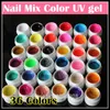 Nail Gel WholeProfessional 36 Mix Colors Art UV PureGlitter PowdersHimmer Colorful Set5GBottle6040383
