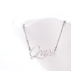 Anpassat nåd namn halsband för kvinnor personlig typskylt rostfritt stål smycken hänge guldpläterad alla hjärtans dag gåva