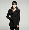 Men's Trench Coats Men's Fall- Fashion Winter Men Duffle Coat Solid Turn-down Collar Double Breasted Long Pea 1