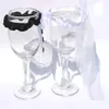 Hochzeits-Weinflaschen-Gläser-Champagner-Cup-Cover-Set für Braut und Bräutigam