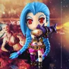 Prettybaby LOL 12cm 3 pcs set cute action figures 3th generation league of legends Collectible PVC plastic toys Khazix Jinx Aatrox Pt0251#