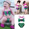 Peuter kinderen badkleding baby meisje zeemeermin badpak meisjes bikini set zomer kinderen badmode badpak baby zwemmen kostuum strandkleding