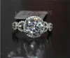 Brand New Prong setting Round Cut 8mm 2CT white Topaz Diamonique 10KT white Gold Filled Simultaed Diamond Women Wedding Ring gift Sz 5-11