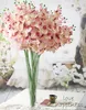 Silke singel stammoth phalaenopsis orkidé blomma stam 80cm / 31,5 "längd konstgjorda cymbidium fjäril orkidéer för bröllop centerpieces 5 färger tillgängliga