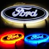 Luz led 4d para logotipo de carro, 14 5cm 5 6cm, adesivo automotivo, luz azul, vermelha e branca para ford focus mondeo271l