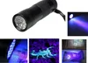 Gratis DHL, 395-400nm Ultra Violet UV Light Mini Portable 12 LED UV-ficklampa Torch Scorpion Detector Finder Black Light (UV-12)