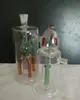 Gratis frakt grossister Nya tvillingar 4 Claw Color Filter Glass Hookah / Glass Bong, presenttillbehör