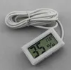 Mini Digital LCD Thermometer Hygrometer Temperature Humidity Meter Thermometer probe white and Black