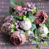 Grinaldas por atacado artificial falso peônia seda floral 12 cabeças flores arranjo de flores nupcial casa mesa de casamento decoração de festa flores arti