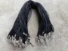 18'' 3mm Black PU Leather Braid Necklace Cords With Lobster Clasp For DIY Jewelry Neckalce Pendant Craft Jewelry