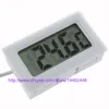 200pcs Digital LCD Screen Thermometer Refrigerator Fridge Freezer Aquarium FISH TANK Temperature -50~110C GT Black white Color