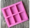 8 * 5.5 * 2,5cm Square Silicone Baking Mold Cake Pan Moulds Handgjord Biscuit Soap Mold KD18