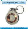 Gratis frakt 10st vattentät 125 khz RFID EM-kort, kristallstil. EM4100 Chips Access Control Cards