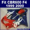 Injektionsgjutningsdelar till Honda CBR 600 F4 1999 2000 Red Blue Full Fairing Kit 99 00 CBR600 F4 FAIENINGS NBHG